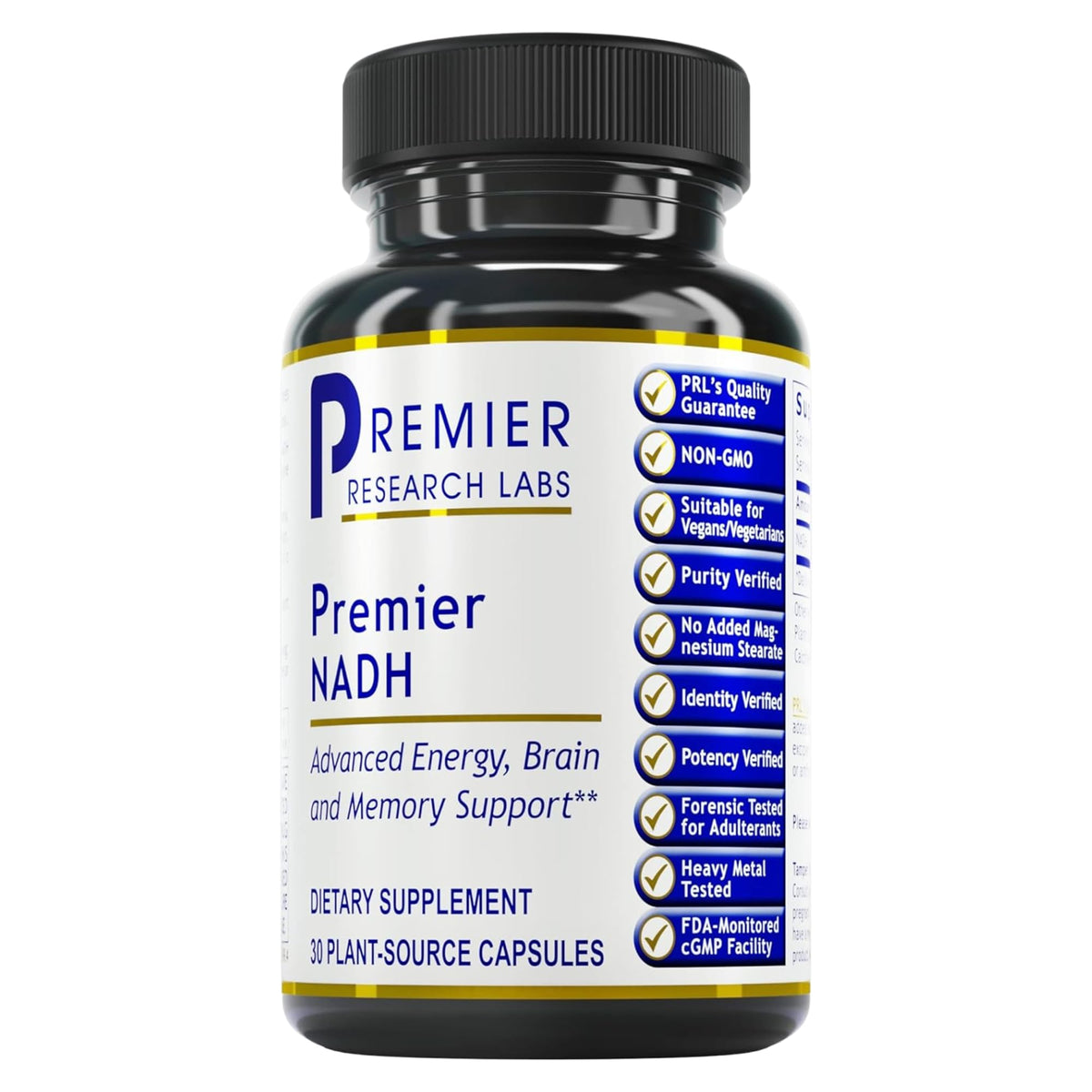 Premier Research Labs NADH 10 mg Brain Support - 30 Vegetarian Capsules