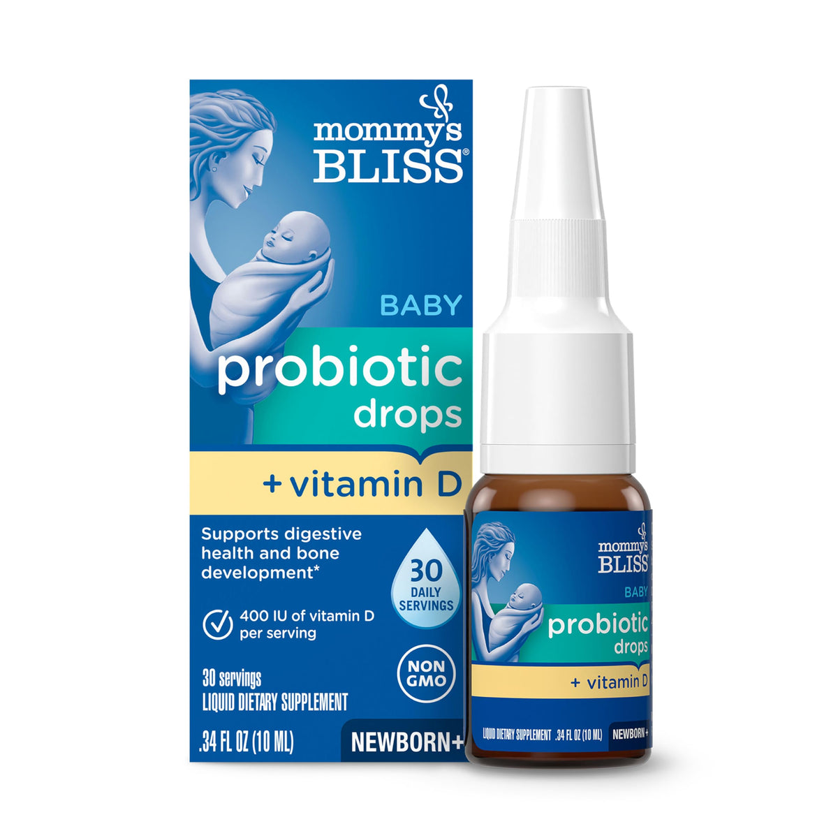 Mommy's Bliss Baby Probiotics + Vitamin D Drops - 30 Servings
