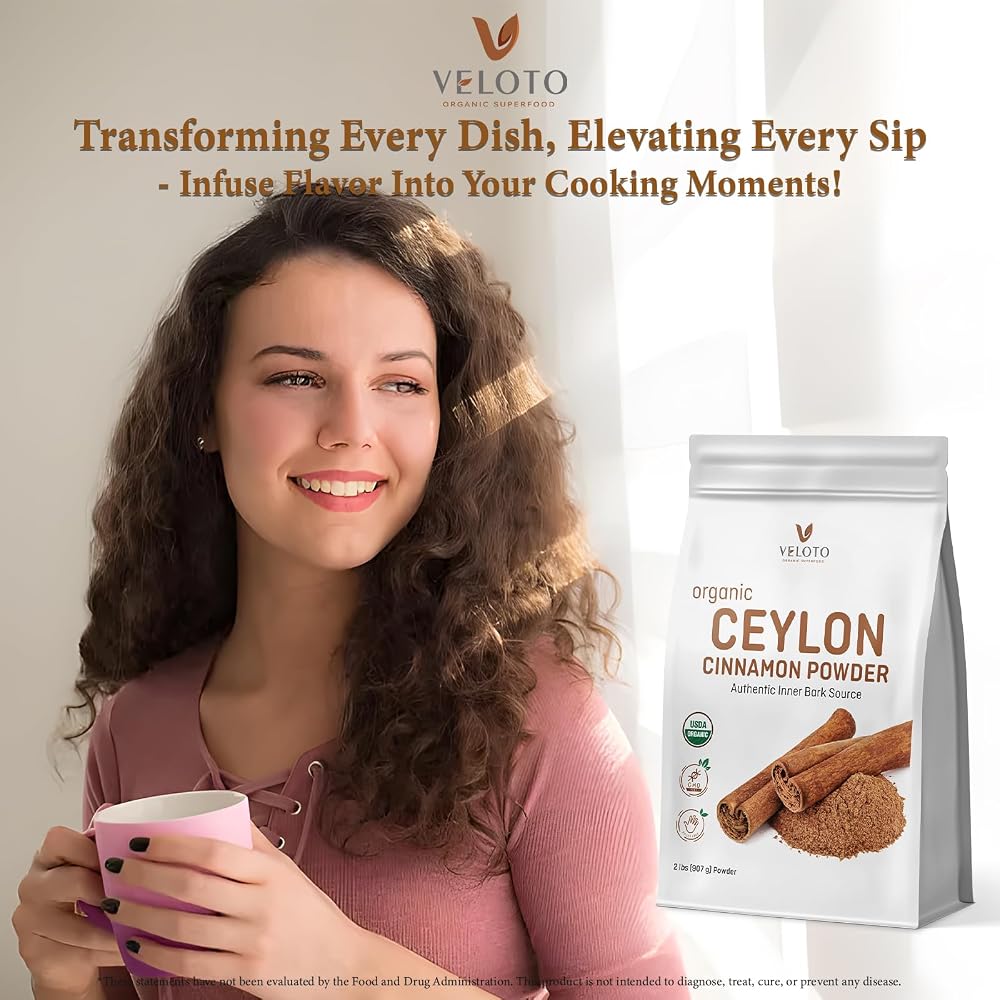 VELOTO Organic Ceylon Cinnamon Powder - 2 lb - image 7