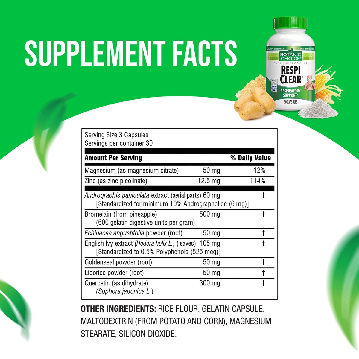 Botanic Choice Respi Clear Respiratory Support - 90 Capsules - image 6