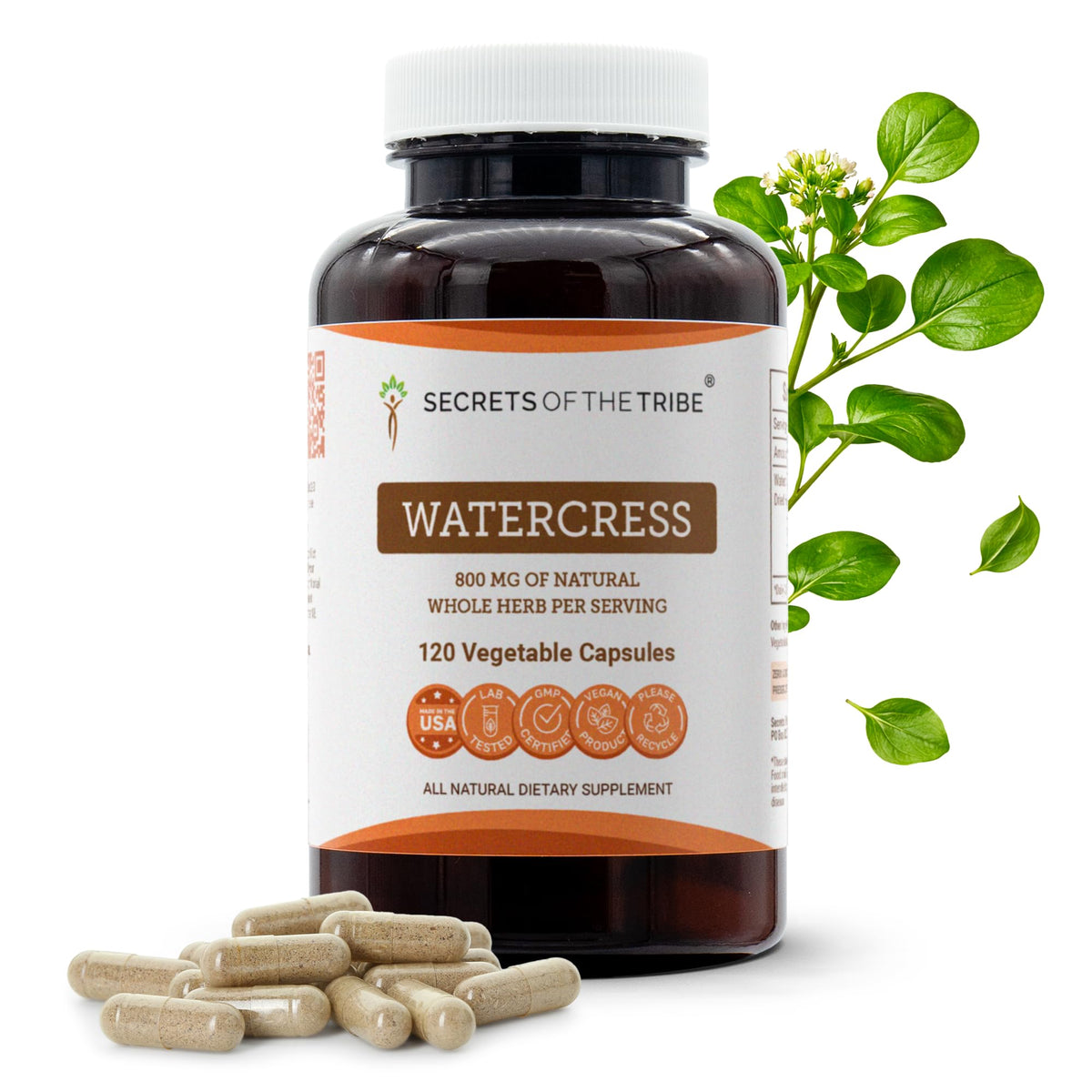 Secrets of the Tribe Watercress 800 mg - 120 Capsules