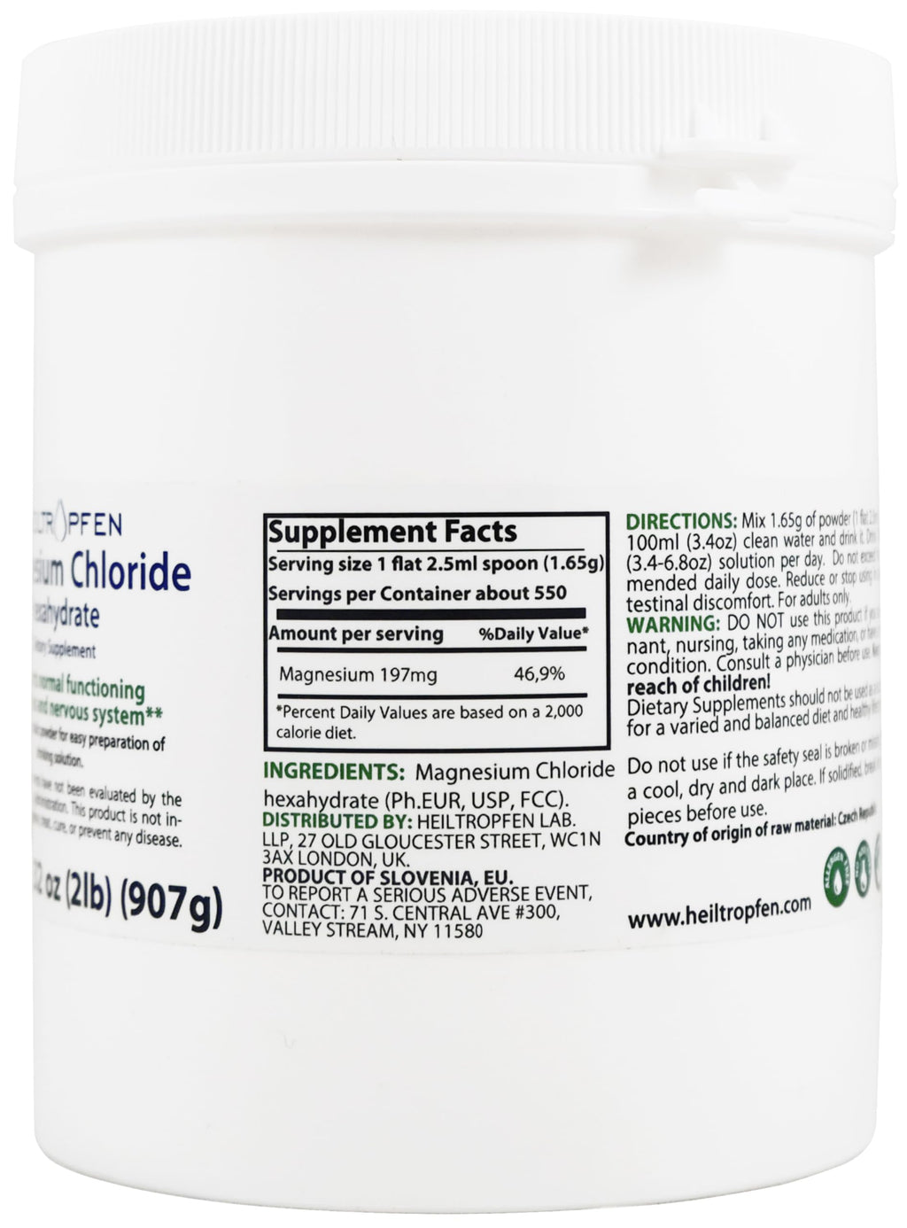 Heiltropfen Magnesium Chloride Hexahydrate Powder - 2 Pounds - image 5
