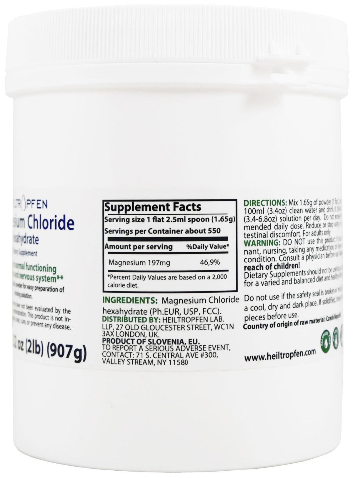 Heiltropfen Magnesium Chloride Hexahydrate Powder - 2 Pounds - image 5