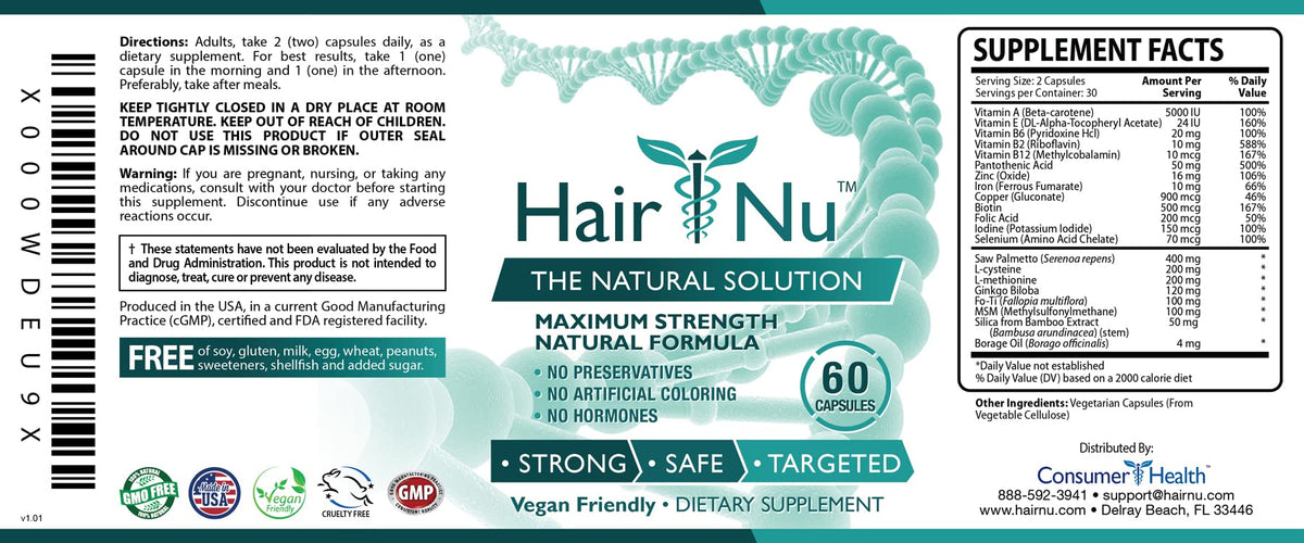 HairNu Consumer Health 60 Capsules