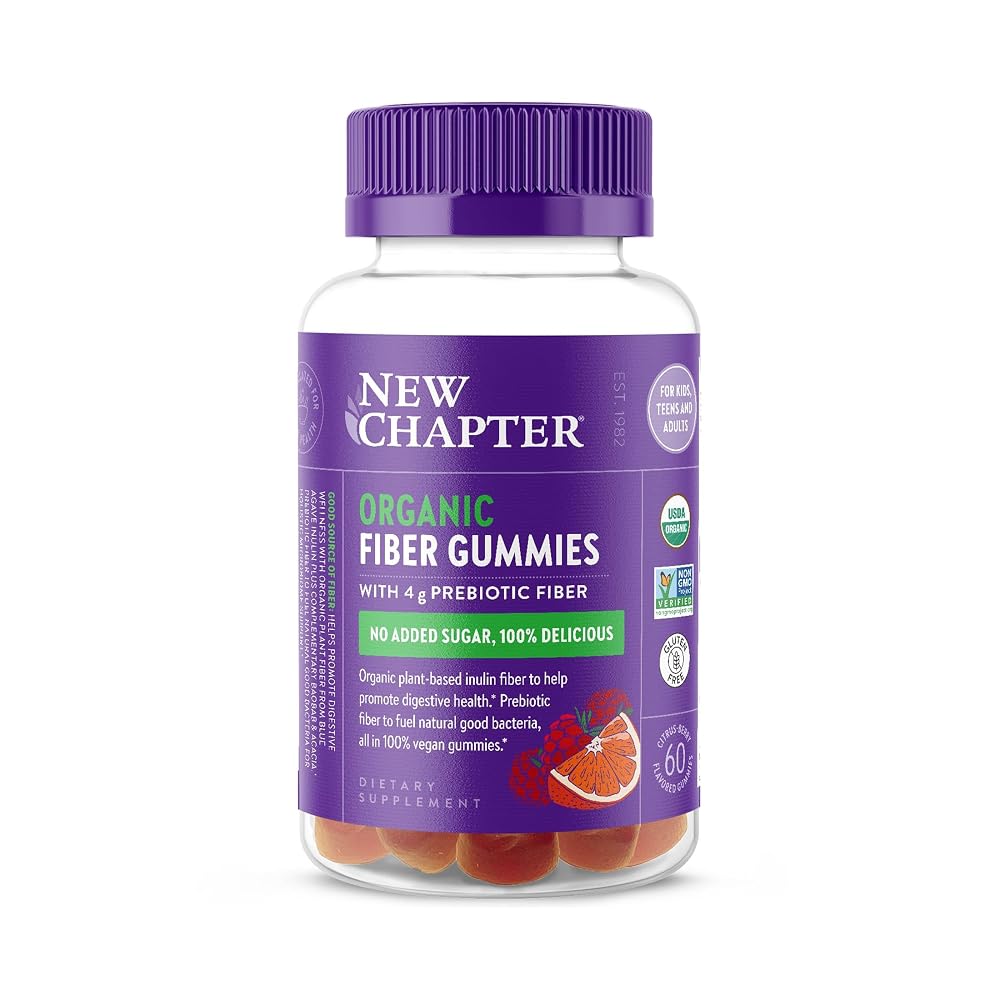 New Chapter Organic Prebiotic Fiber Gummies - 60 Gummies