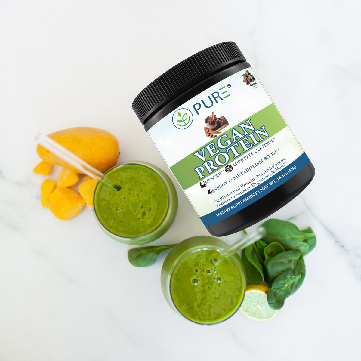 PURE® Vegan Protein Powder - 25g Plant Based Protein