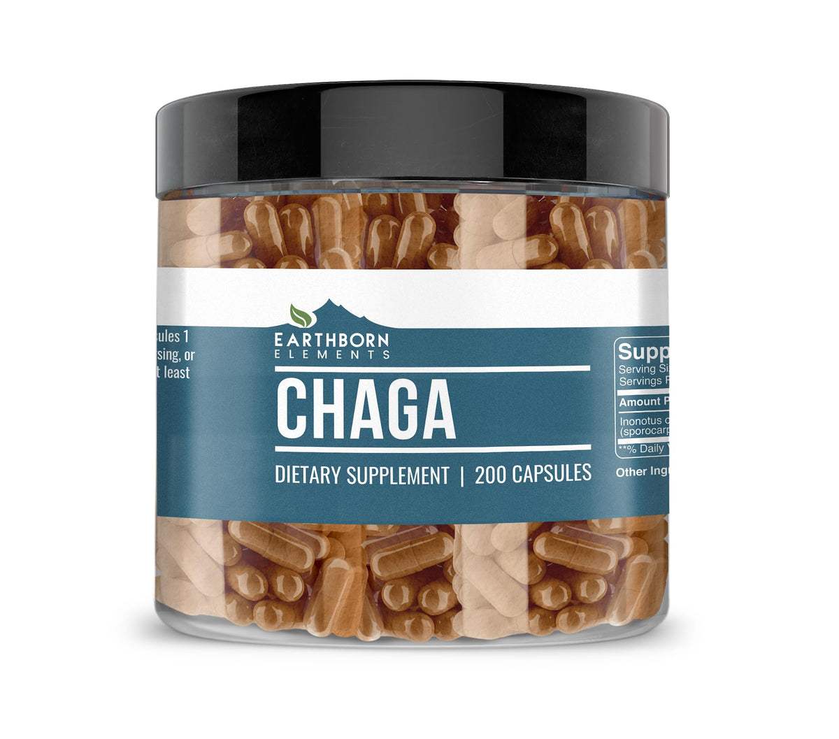 Earthborn Elements Chaga Mushroom Extract - 200 Capsules