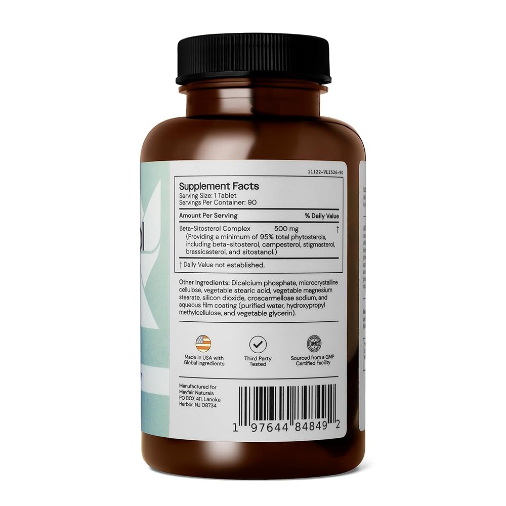 Mayfair Naturals Beta Sitosterol Complex 500mg - 90 Tablets - image 3