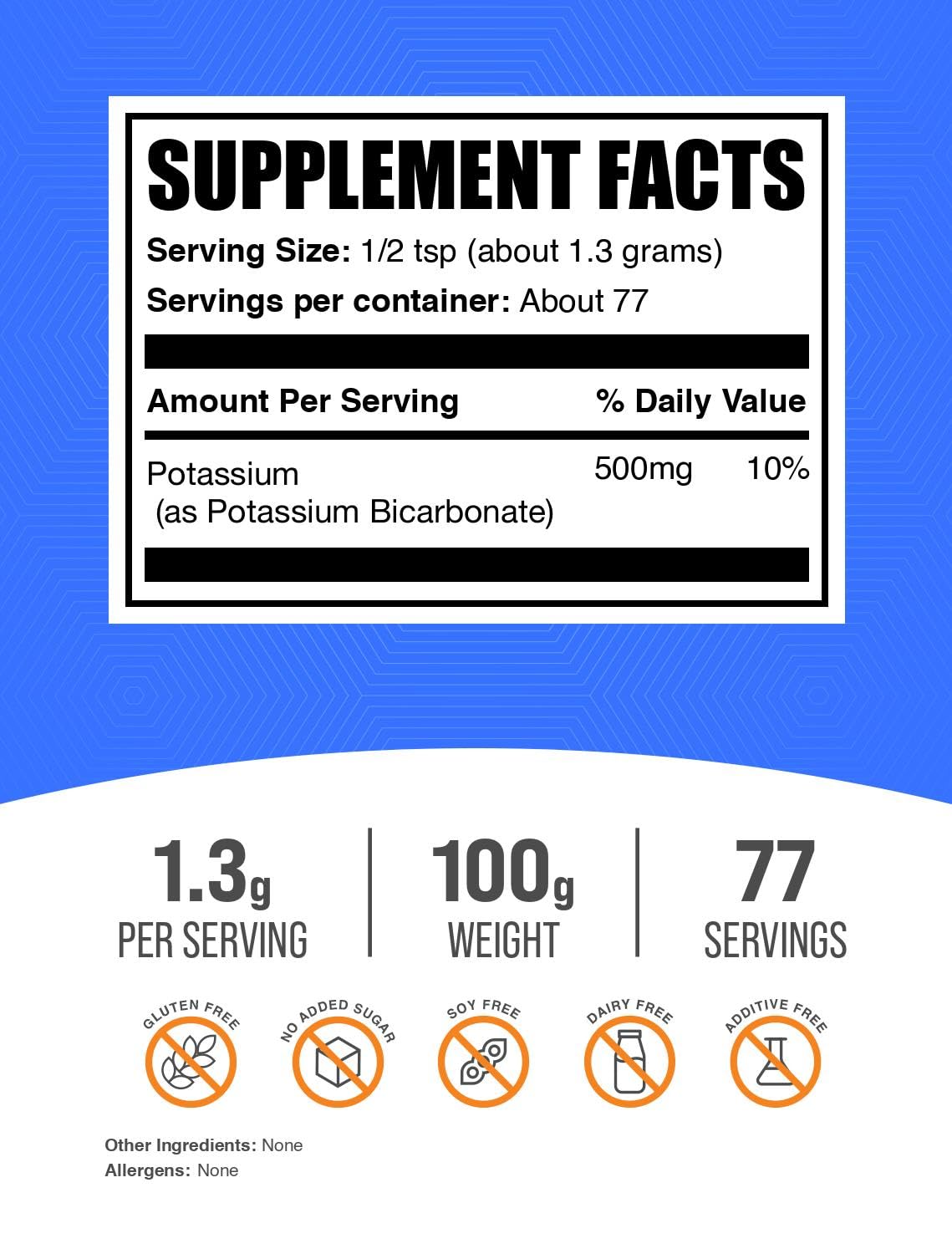 BulkSupplements.com Potassium Bicarbonate Powder