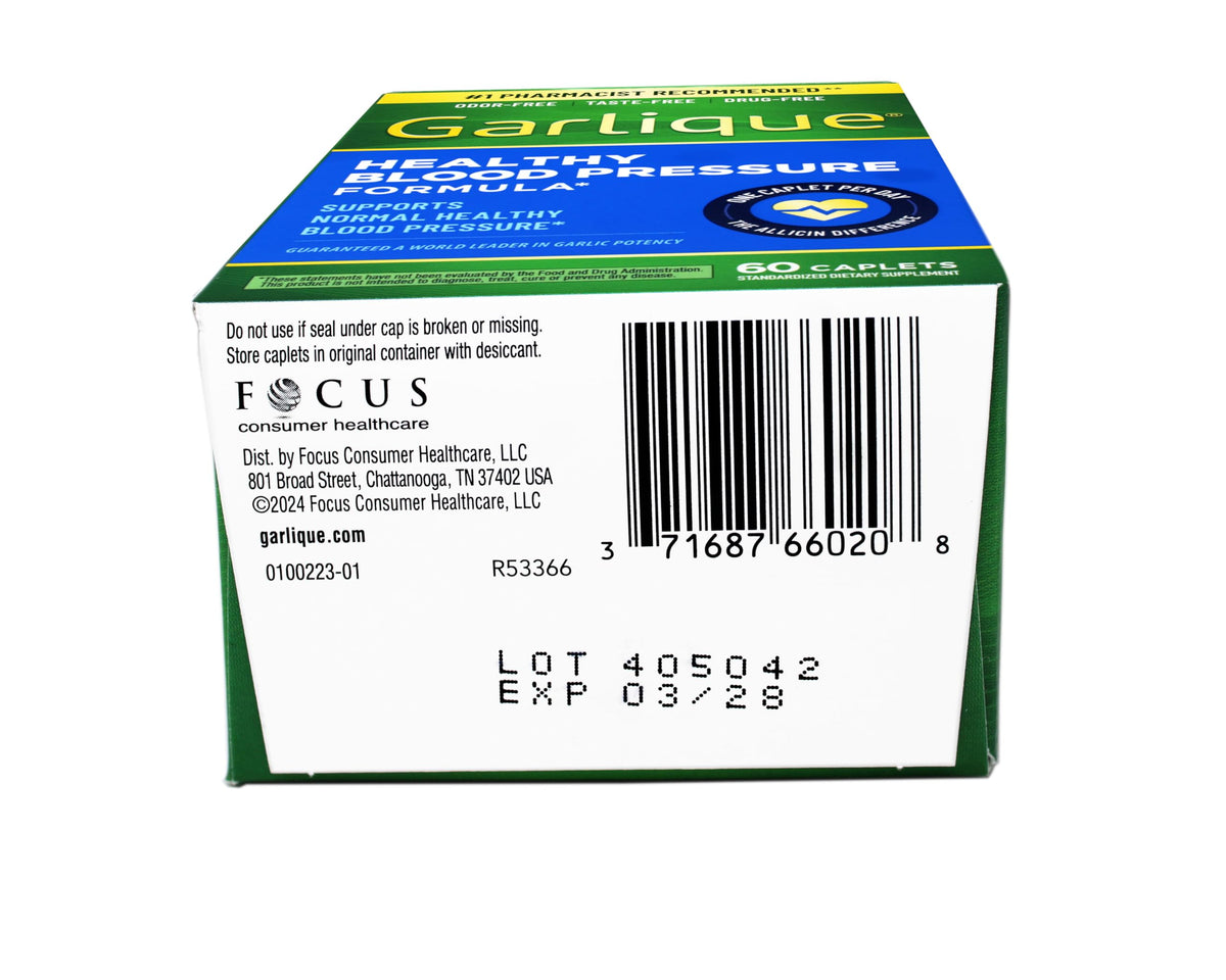 Garlique Healthy Blood Pressure Formula - 120 Caplets - image 4