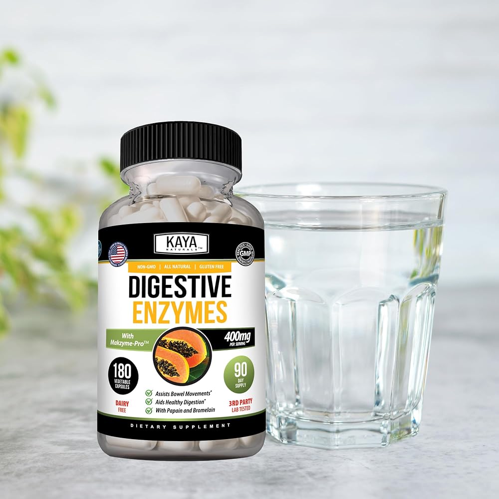 Kaya Naturals Digestive Enzymes with Probiotics - 180 Capsules - image 9
