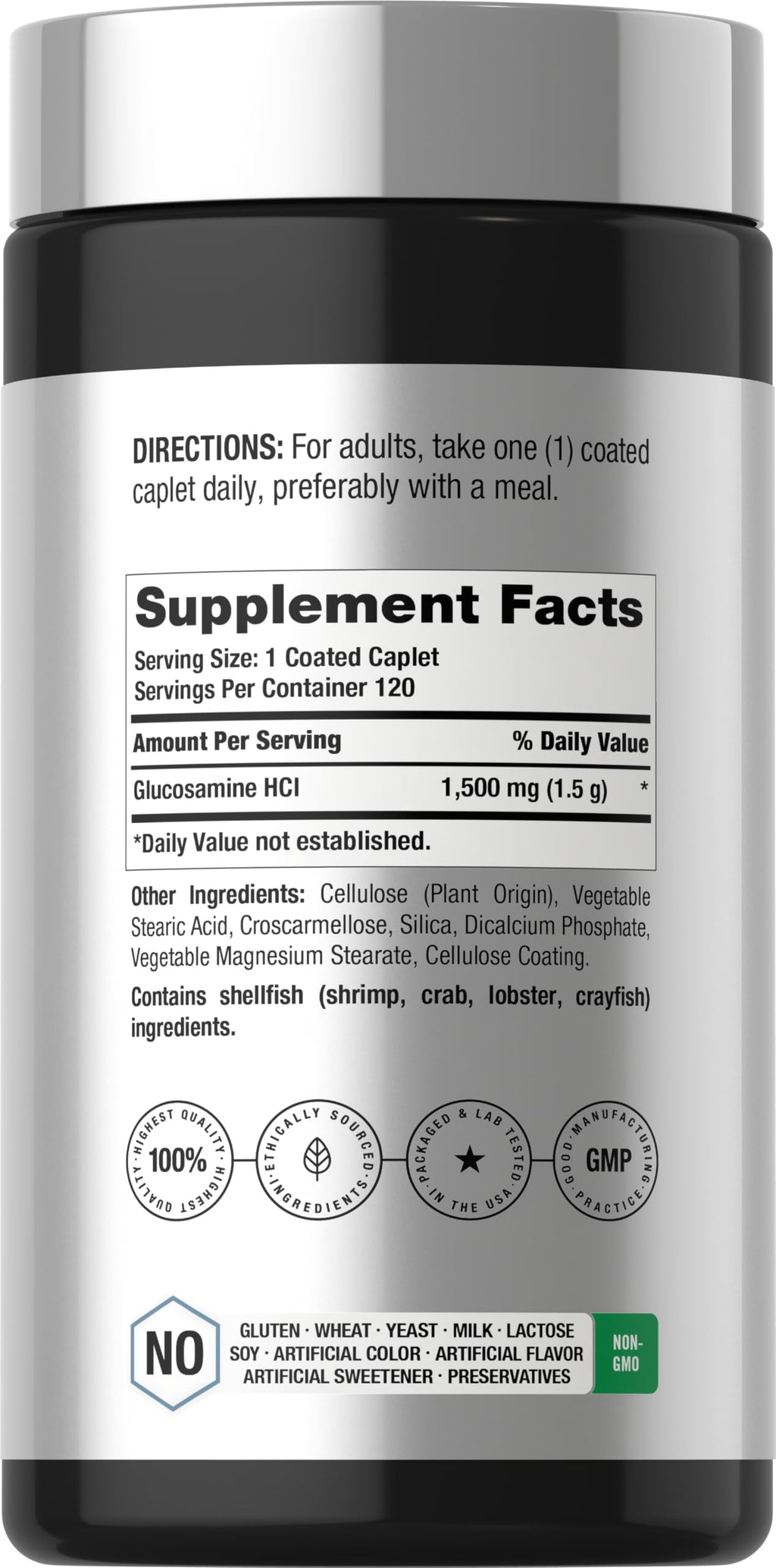 Horbäach Glucosamine HCL 1500mg - 120 Caplets - image 2