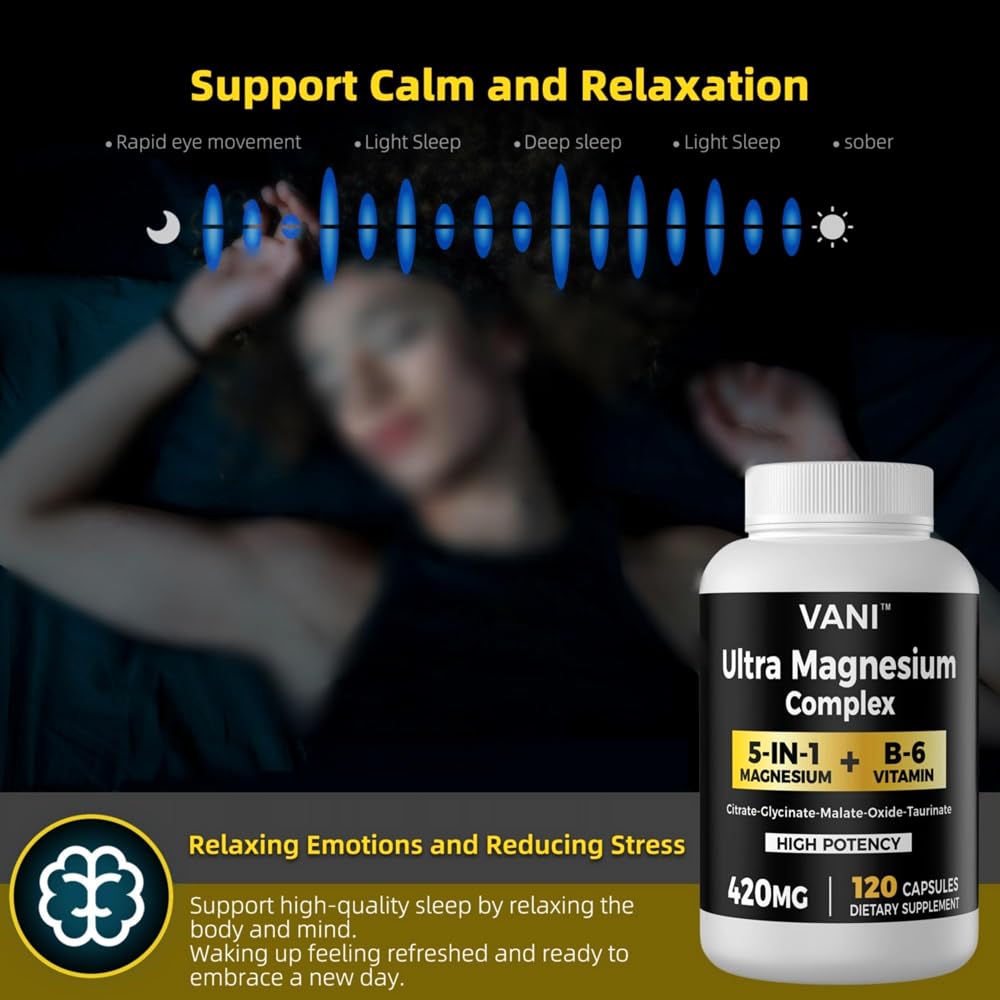 VANI 5 in 1 Magnesium & Vitamin B1 B6 - 120 Capsules - image 3