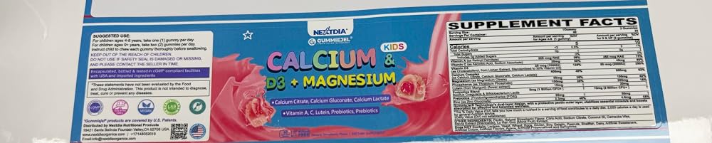 Nextdia Calcium Gummies for Kids 4+