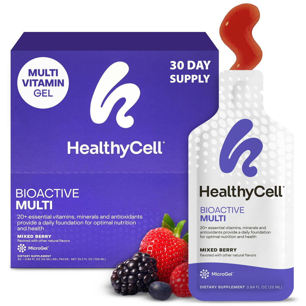 HealthyCell Bioactive Multi Daily Liquid Multivitamin - 30 Gel Packs