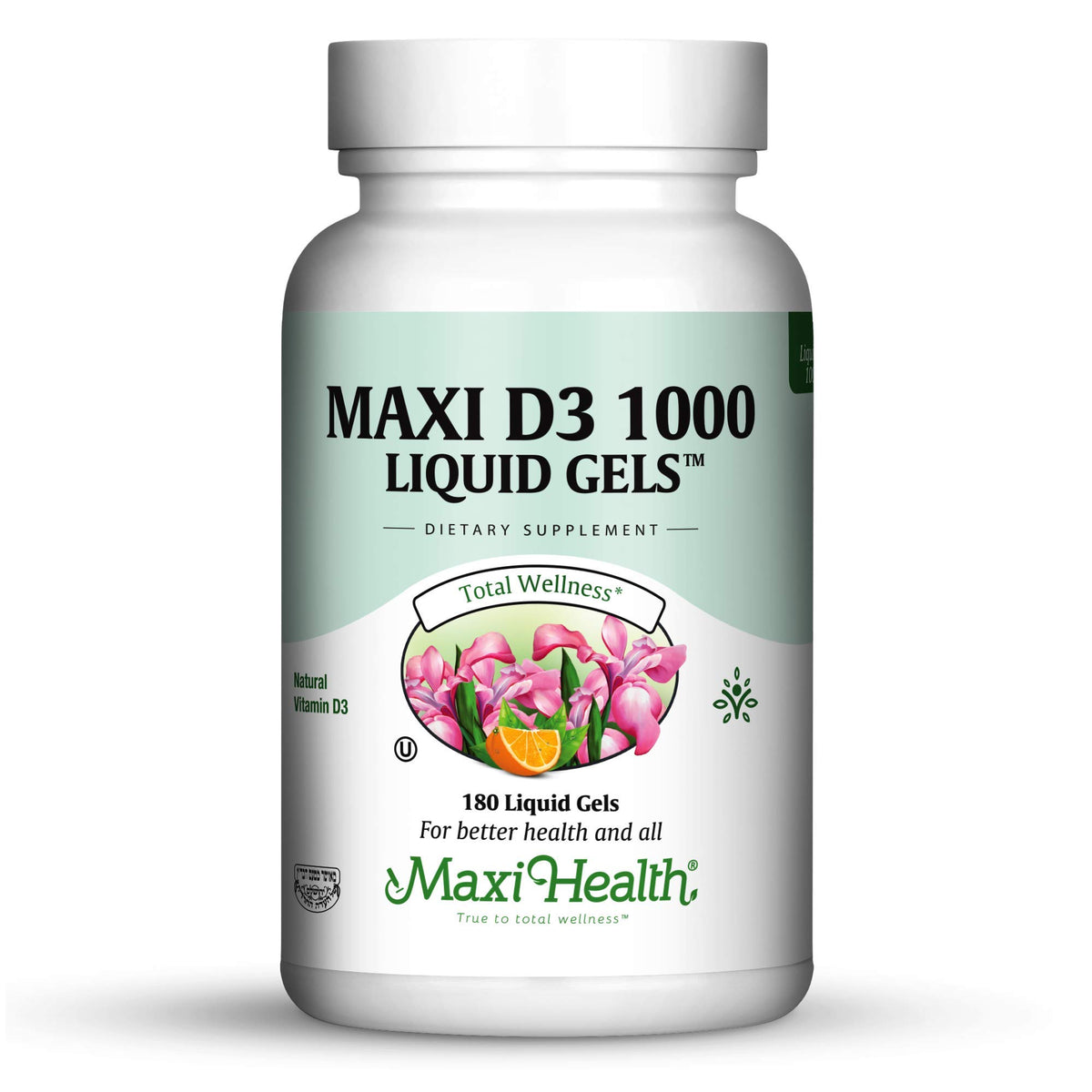 Maxi Health Vitamin D3 1000 IU - for Healthy Muscle Function