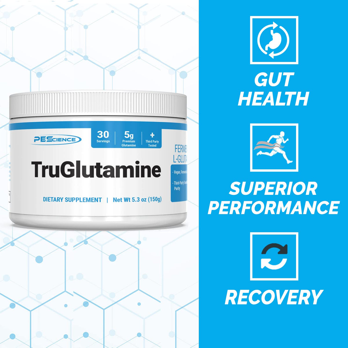 PEScience TruGlutamine Fermented L-Glutamine Powder - 30 Servings - image 2