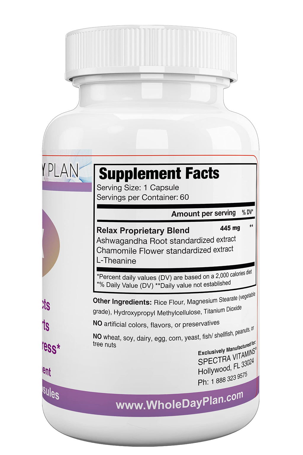 Spectra Vitamins Relax Support Supplement - 60 Capsules - image 7