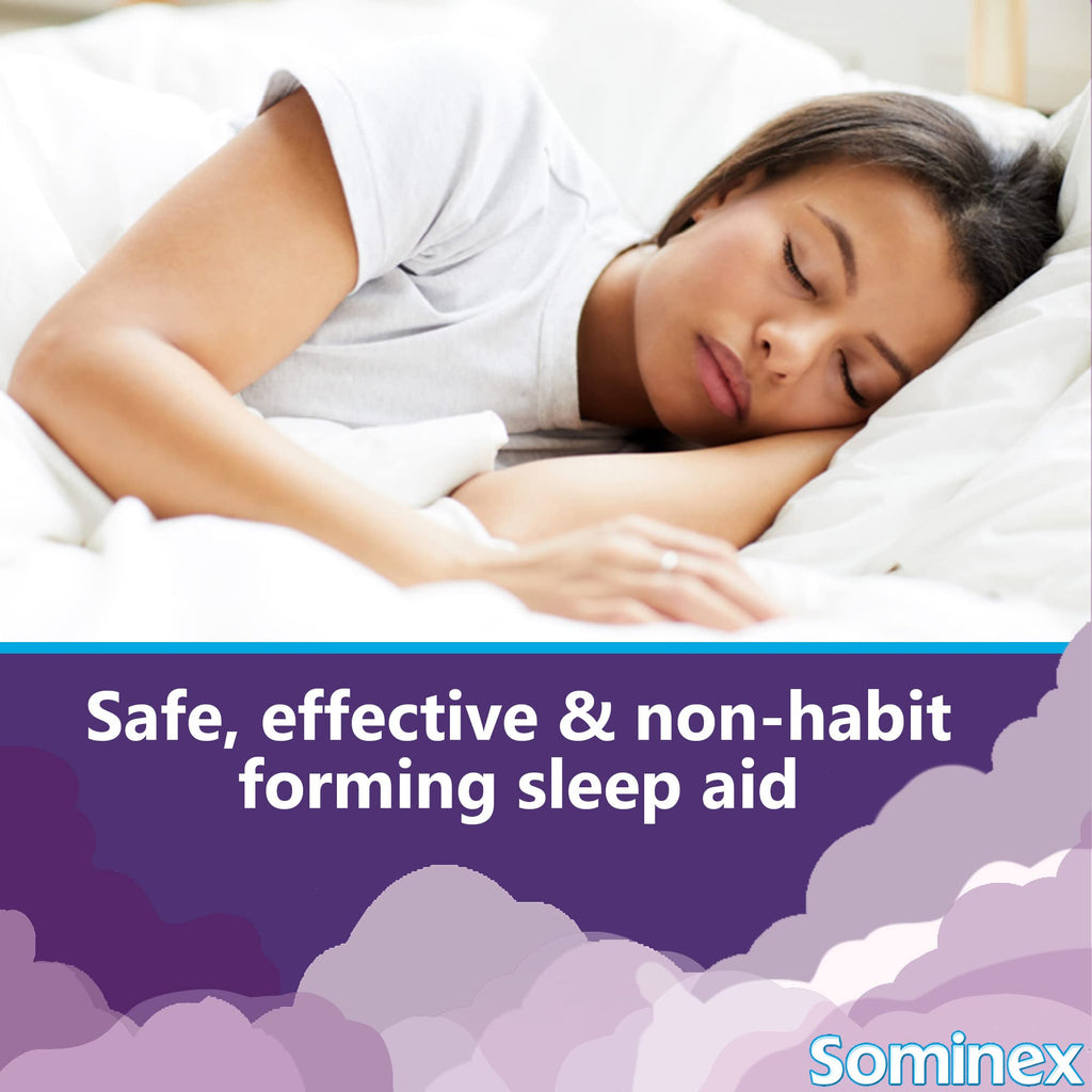 Sominex Nighttime Sleep Aid with Diphenhydramine HCl - 72 Tablets - image 2