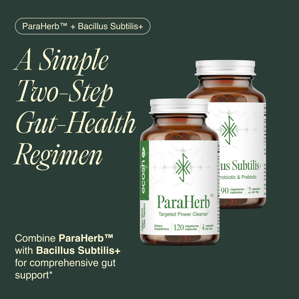 Ecosh Bacillus Subtilis Spore Probiotic for Digestive Balance - 90 Capsules - image 8