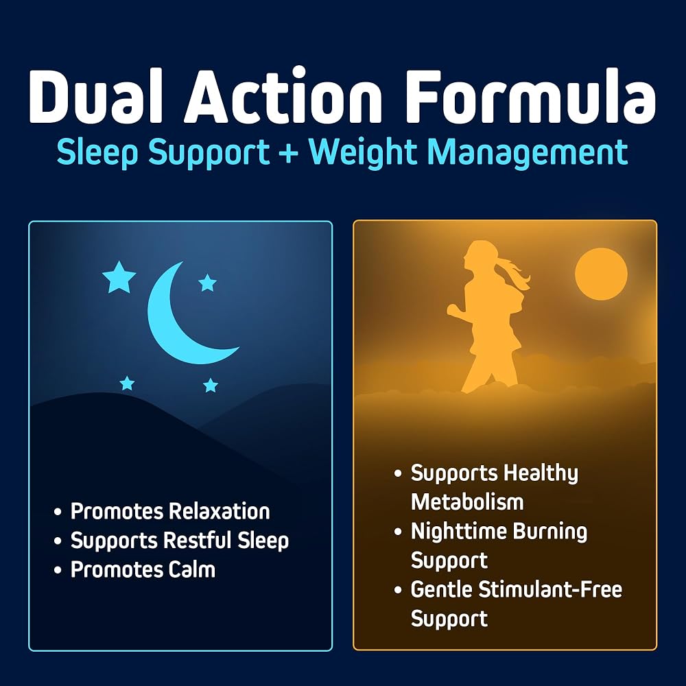 Herbtonics Night Time Burn Sleep & Weight Management - 120 Capsules - image 2