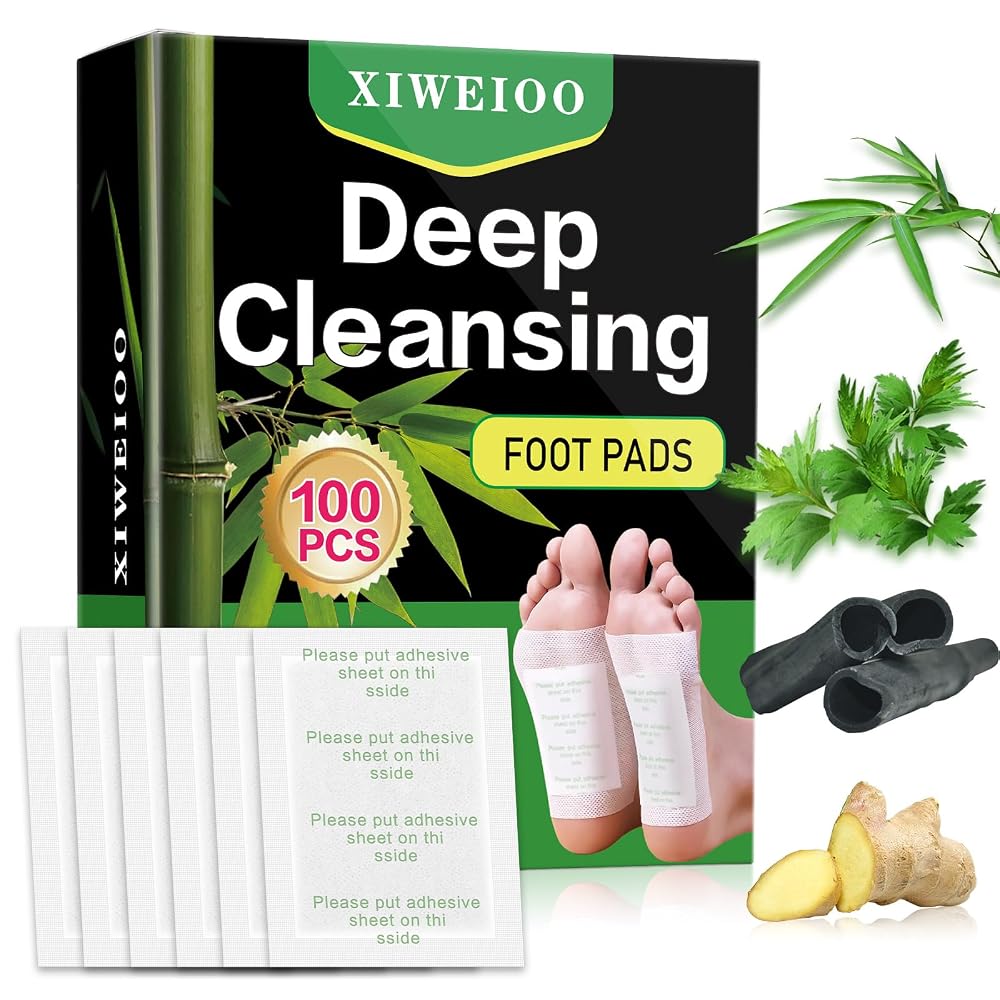 xiweioo Foot Pads with Ginger and Bamboo Vinegar - 100 Count