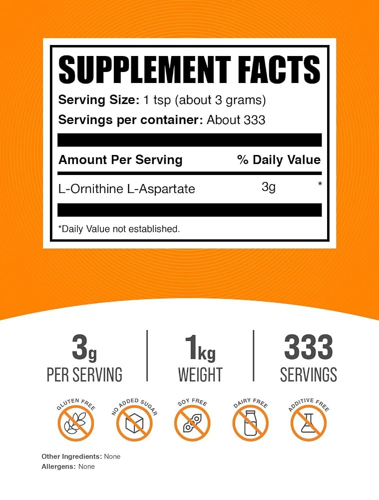 BulkSupplements.com L-Ornithine L-Aspartate Powder (LOLA) - image 6