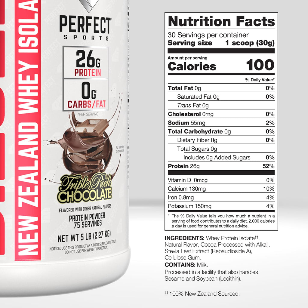 PERFECT SPORTS Diesel Whey Protein Isolate Triple Rich Chocolate - 5 lb - image 2