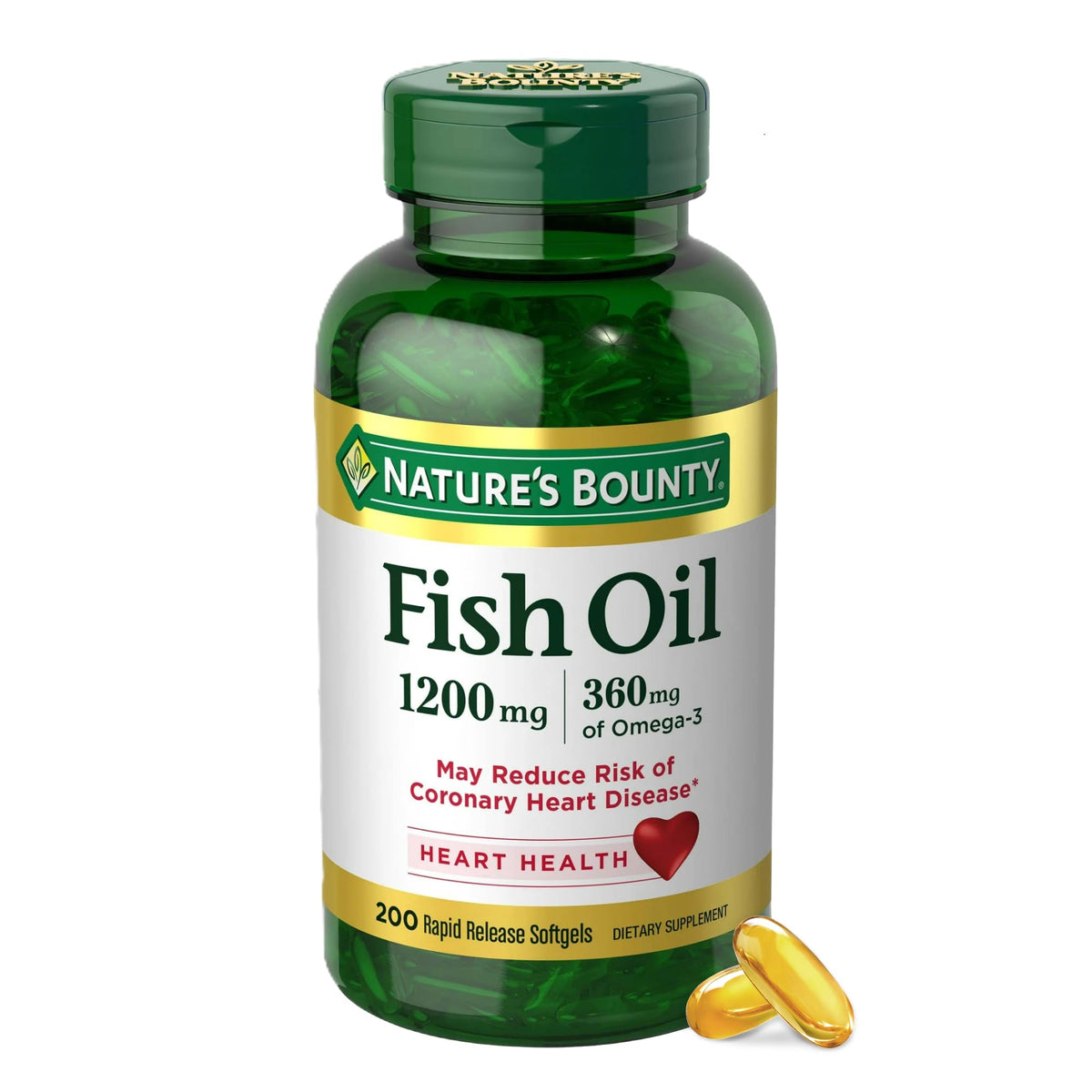 Nature's Bounty Fish Oil Omega 3 Supplements - Supports Heart Health