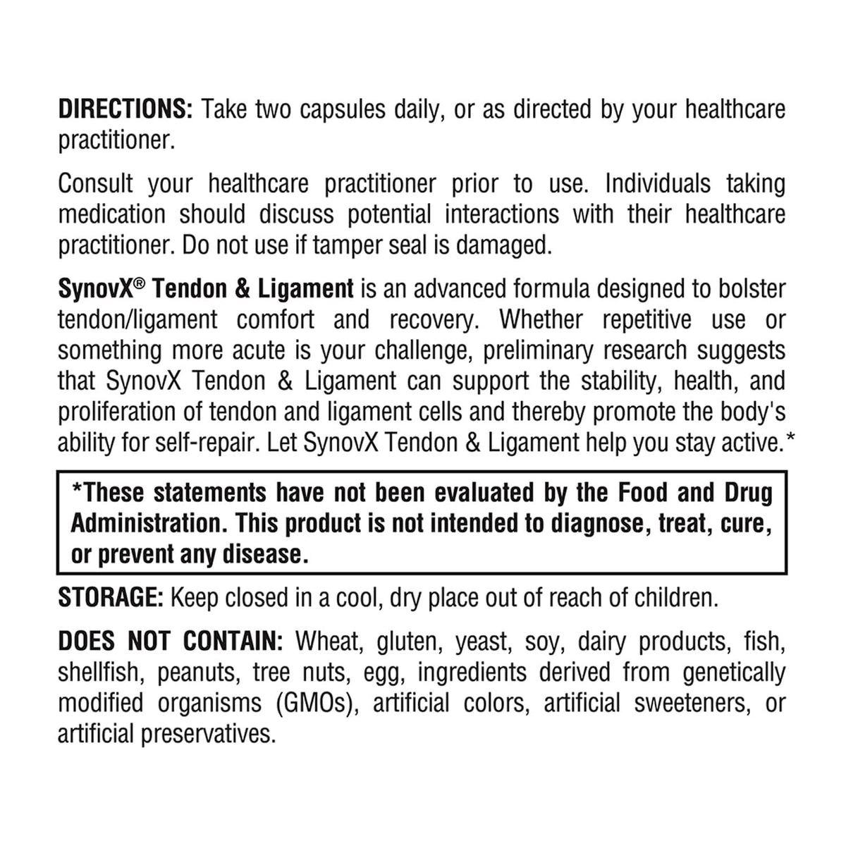 XYMOGEN SynovX Tendon & Ligament Support - 60 Capsules - image 5