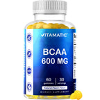 Vitamatic BCAA Gummies - Branch Chain Amino Acid Supplements - Peach