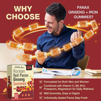 Sapotax Korean Red Panax Ginseng Supplement Gummies - Iron Supplements