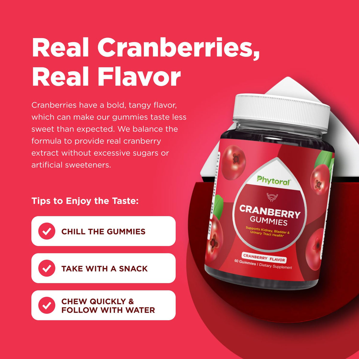 Phytoral Extra Strength Cranberry Gummies - 60 Count - image 2