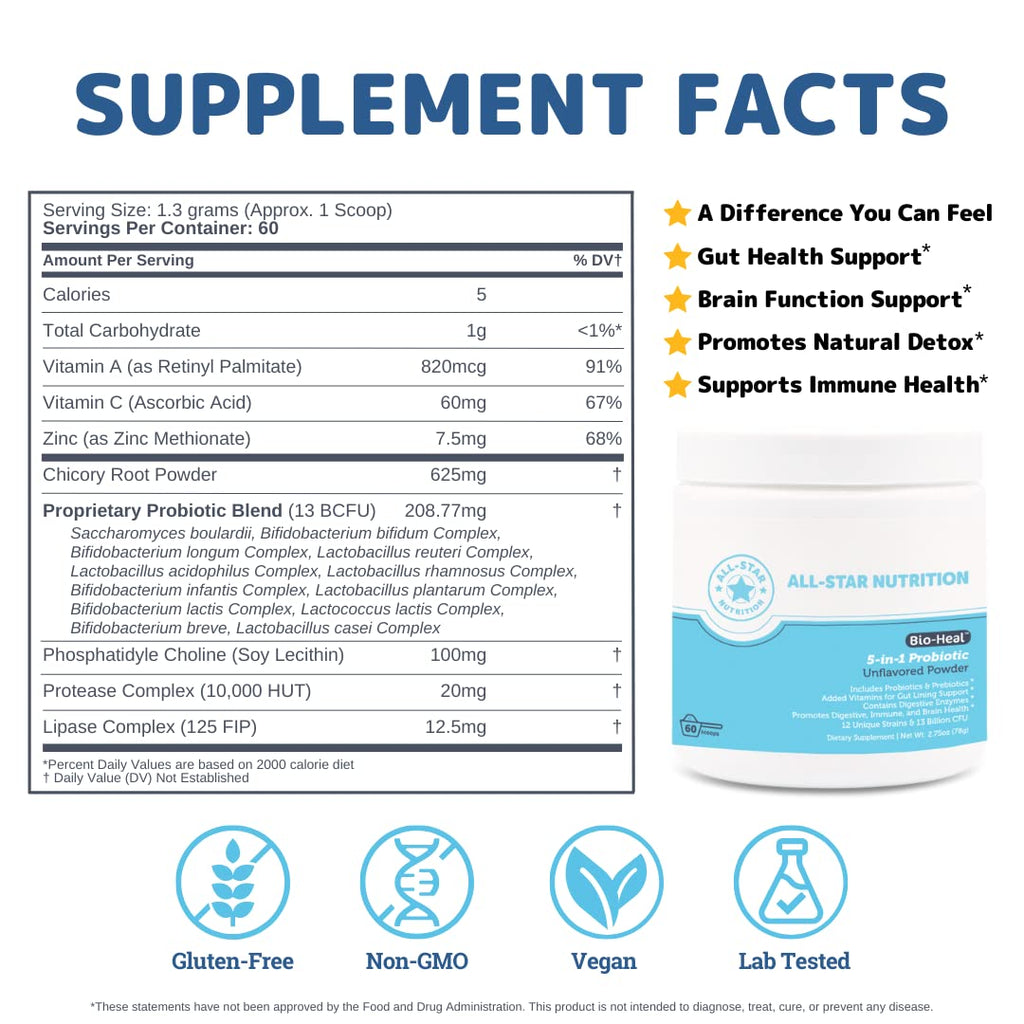 All-Star Nutrition 5-in-1 Bio-Heal® Probiotic for Kids