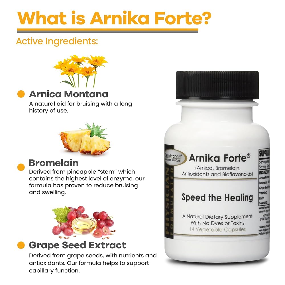 DermAvance Arnika Forte Swelling & Bruising Reducer - 14 Capsules - image 3