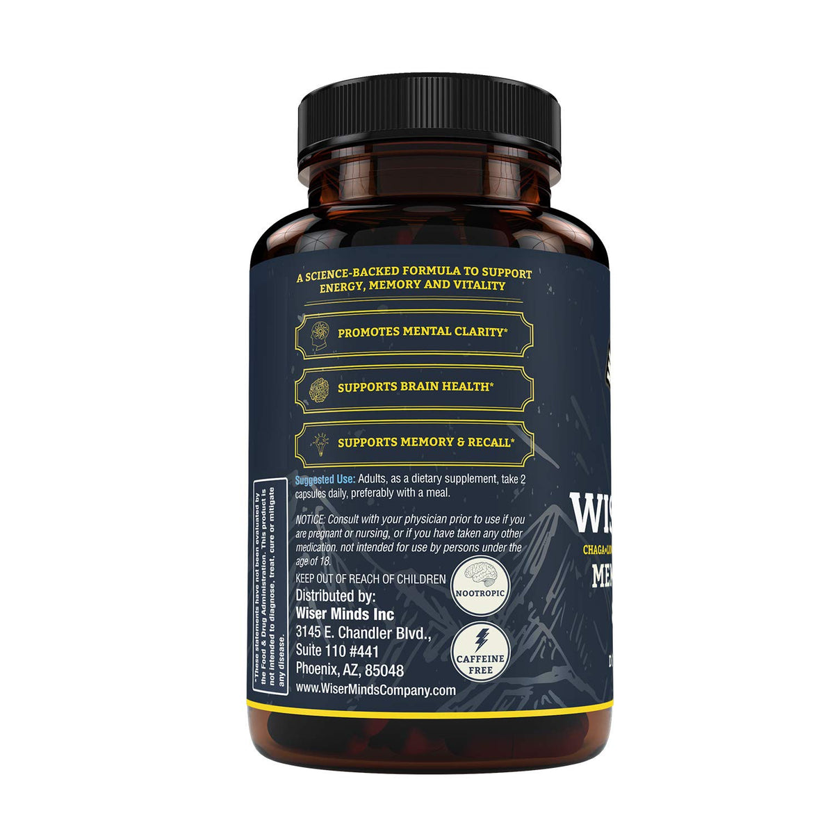 Wiser Minds Nootropic Memory & Focus Supplement - 60 Capsules - image 3