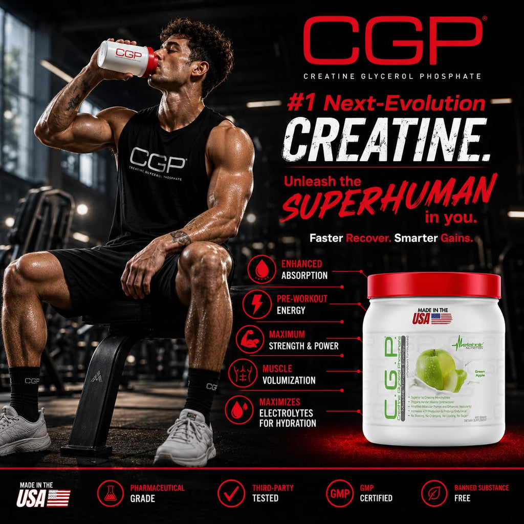 Metabolic Nutrition, CGP, Creatine Glycerol Phosphate, 100%