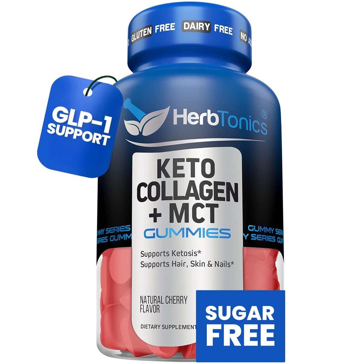 Herbtonics Keto Gummies with MCT and Collagen - 60 Count