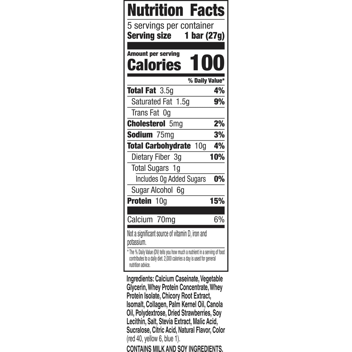 Protein One Strawberries & Cream Protein Bars - 5 Count - image 2