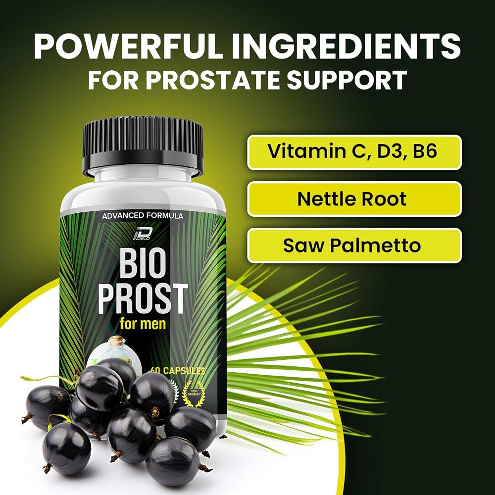 Indelo Bio Prost Supplement for Men - 300 Capsules - image 3
