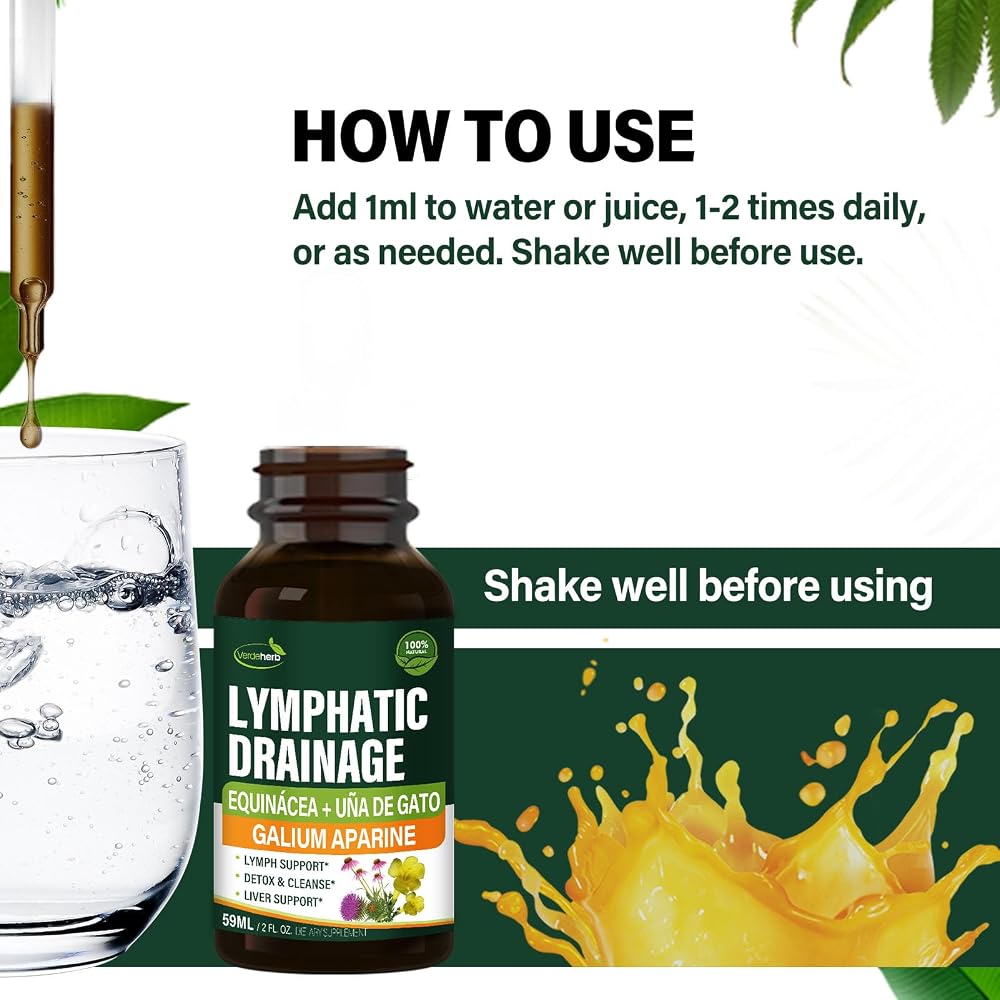 Verdeherb Lymphatic Drainage Drops with Echinacea - 2 Fl Oz - image 5