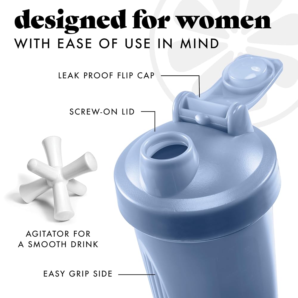 Fit & Fresh Shaker Bottle, Leak Proof Sports Blender Bottle