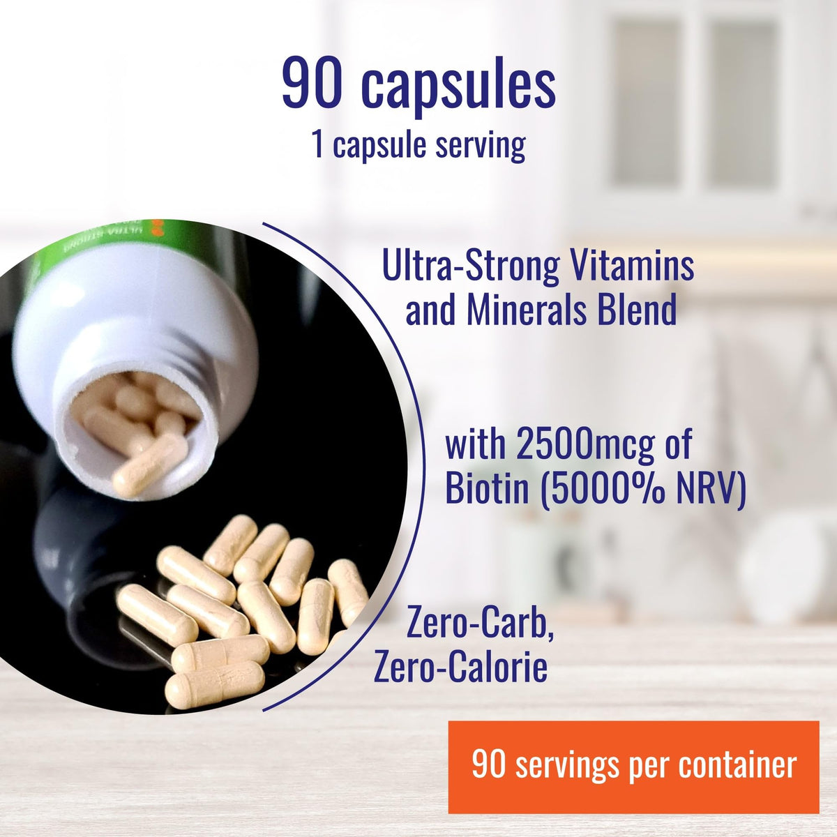 Nutri-Align Hair Defence Biotin Complex - 90 Capsules - image 4