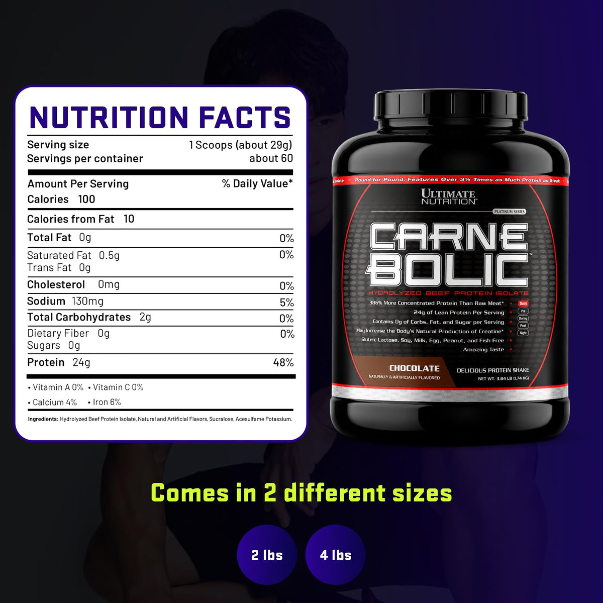 Ultimate Nutrition CarneBOLIC Hydrolyzed Beef Protein Isolate Powder