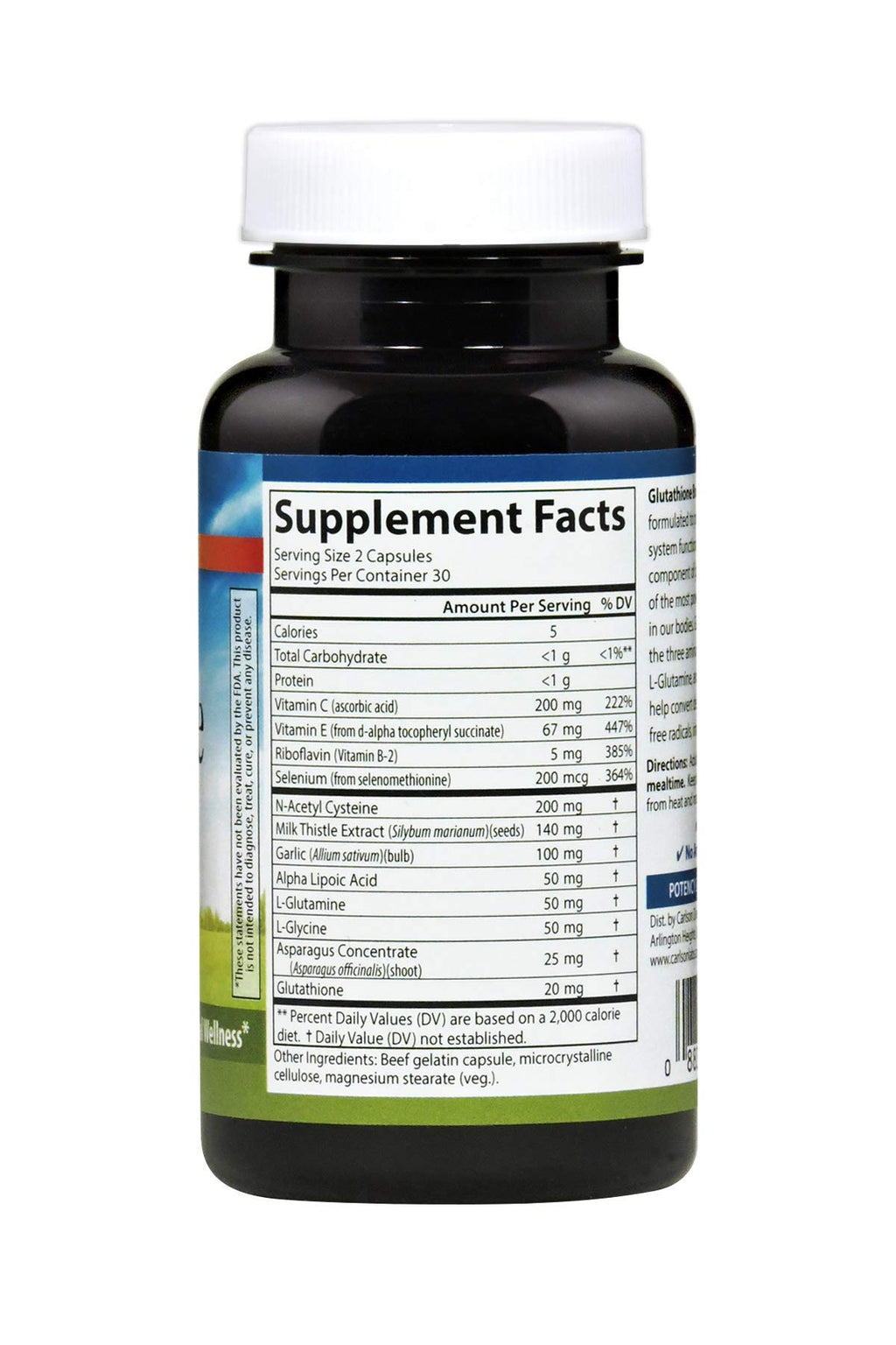 Carlson Glutathione Booster Alpha Lipoic Acid - 60 Capsules - image 3