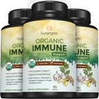 Sunergetic USDA Organic Immune Support Supplement - 90 Tablets - image 8