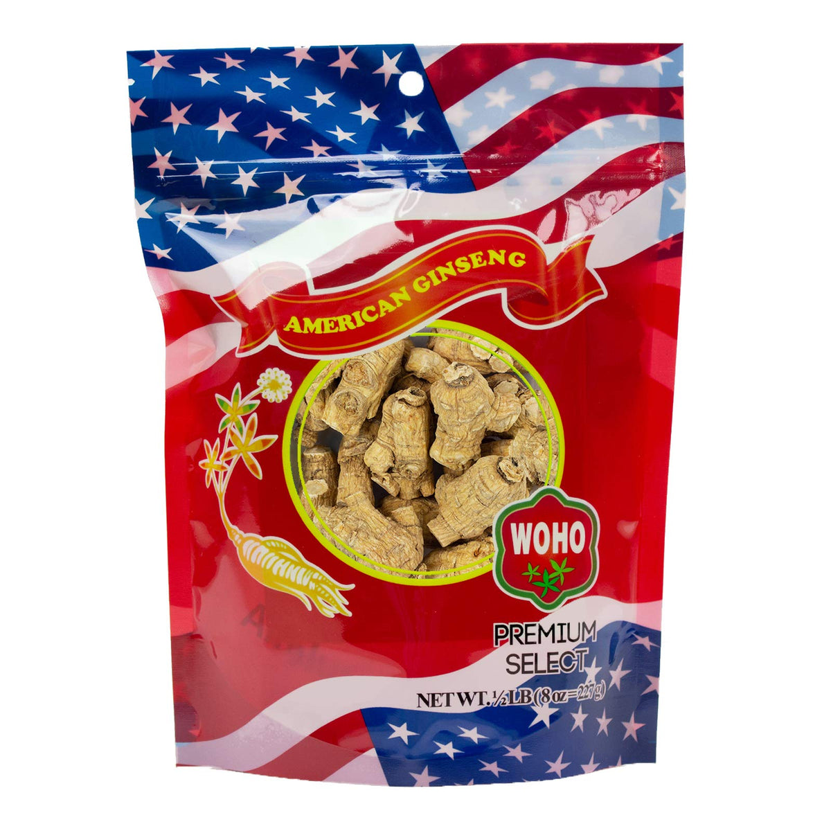 WOHO American Ginseng Roots Short Jumbo - 8 oz