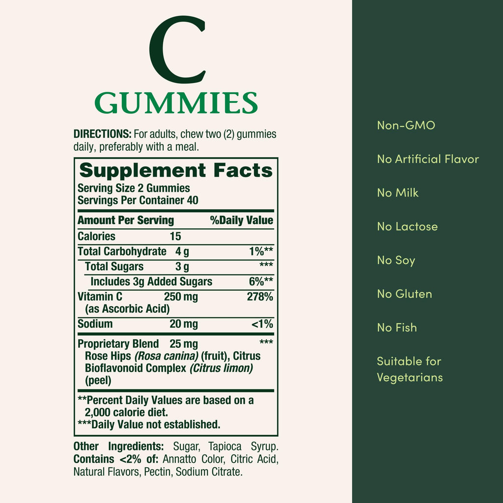 Nature's Bounty Vitamin C Gummies 250 mg Immune Support - 80 Count - image 6