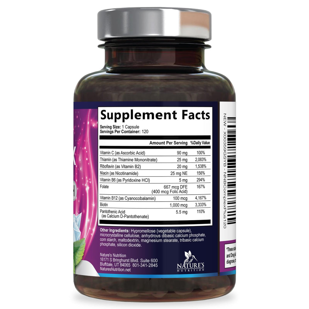 Nature's Nutrition B Complex Vitamins Capsules - Super Complete