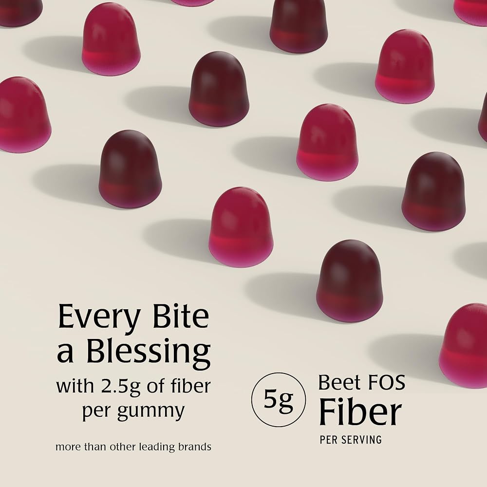 Blessments - Prebiotic Fiber Gummies, No Added Sugar, 5g, 60 Count